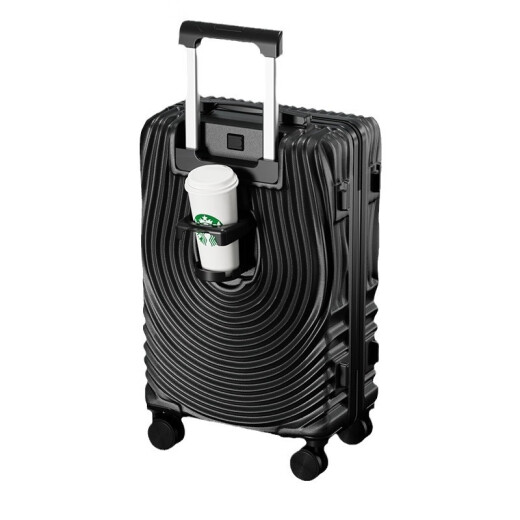 Large capacity water cup holder multi-functional suitcase high-value charging USB trolley case universal wheel fresh suitcase randomly sent