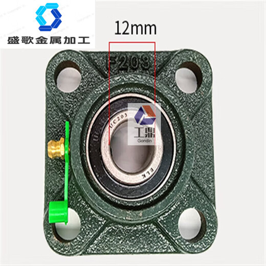 Outer spherical bearing with square seat UCF203F204F205F206F207F208F209F210F212 bearing UCF201 (inner diameter 12mm) hole spacing 54mm)