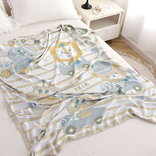 Wen Yijia Newborn Children's Gauze Bamboo Fiber Cooling Blanket Thin Baby Cover Blanket Ice Silk Cooling Baby Towel Quilt Kindergarten (Class A Cold Blanket) 120*150cm (Children's Bamboo Fiber)