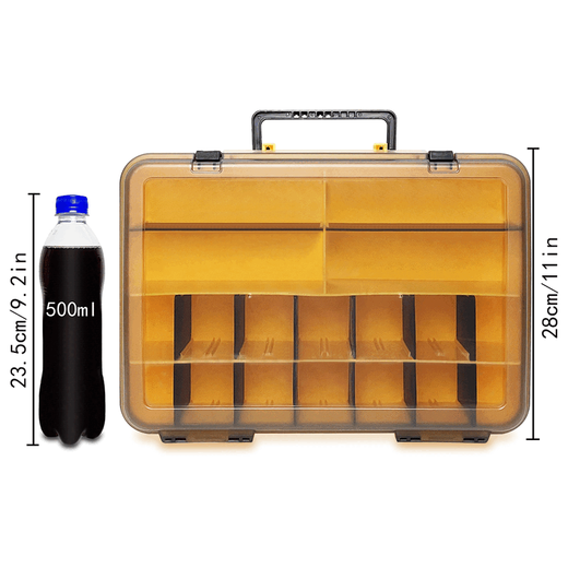 Zailu lure box fishing accessories box double-layer multi-functional portable storage box fishing gear medicine box jewelry hardware tools double-layer portable lure box with 12 partitions