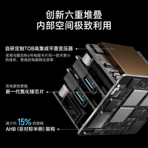 CUKTECH酷态科10号超级电能充mini氮化镓充电器120W/100W充电头多口快充套装适用苹果小米华为手机/笔记本