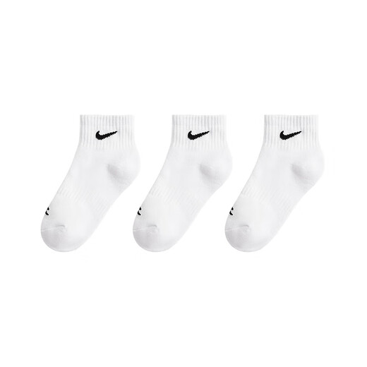 NIKE NIKE 3BRAND 3 pairs of men's and women's medium socks 2025 winter new youth sports socks bright white 7-9 years old 7/9 suitable for sizes 36-38
