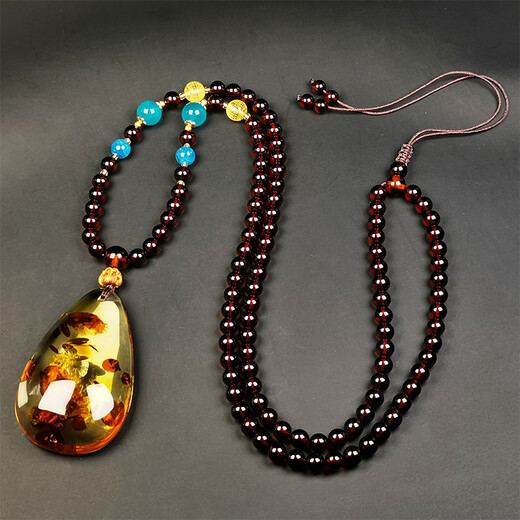 Amber style, one object, one picture, one certificate, amber pendant, natural amber necklace, women's sweater chain, skirt chain, no cracks, pendant, 11.62g, 50*31*12mm