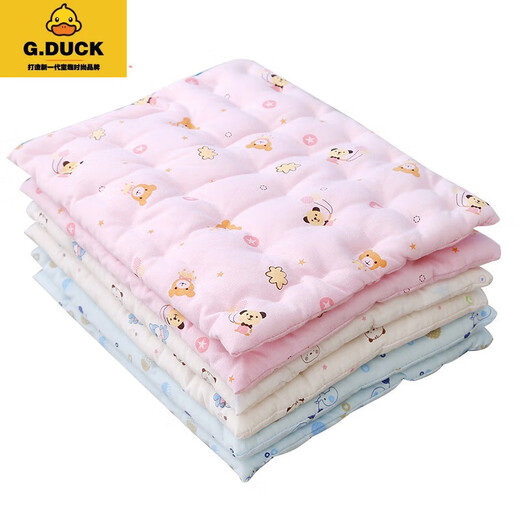 G.DUCKKIDS手工尿垫婴儿纯棉小垫子初生宝宝棉垫新生儿小褥子可洗加厚隔尿垫 50*70粉色2条装 0x0cm