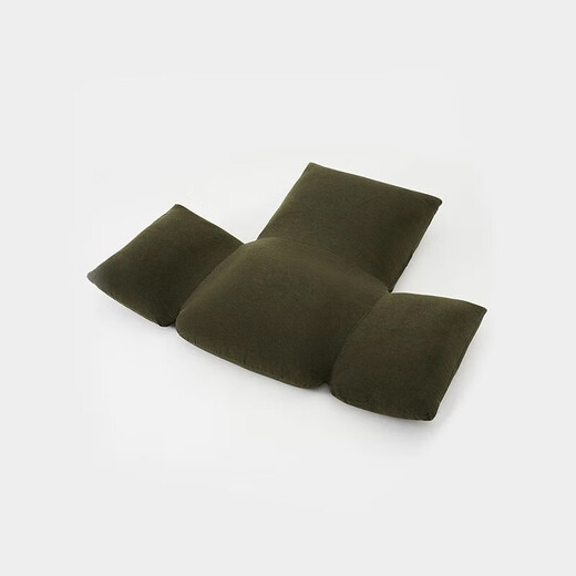 MUJI upholstered sofa, freely adjustable lazy sofa, foldable bedroom balcony, single sofa green 1 seater
