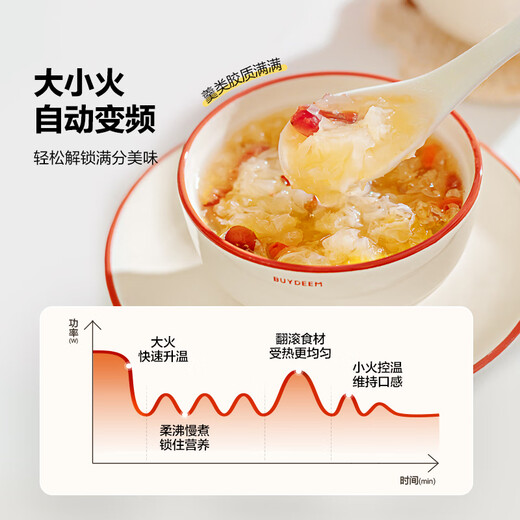 Buydeem Health Pot, Fully Automatic Warm Infusion Tremella Pot, Glass Constant Temperature Household Health Flower Teapot, Large Capacity Tea Boiler, Tea Kettle, Good Gifts, K118 Upgraded Model, Little Goose Yellow | Warm Infusion | K123 1.5L