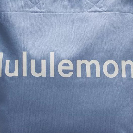 Lululemon17L Buchstabe bedruckte Schnappschnalle geschlossene Baumwolltasche Einkaufstasche Einkaufstasche One-Shoulder Handtasche normale Frauen grün Oase Blau