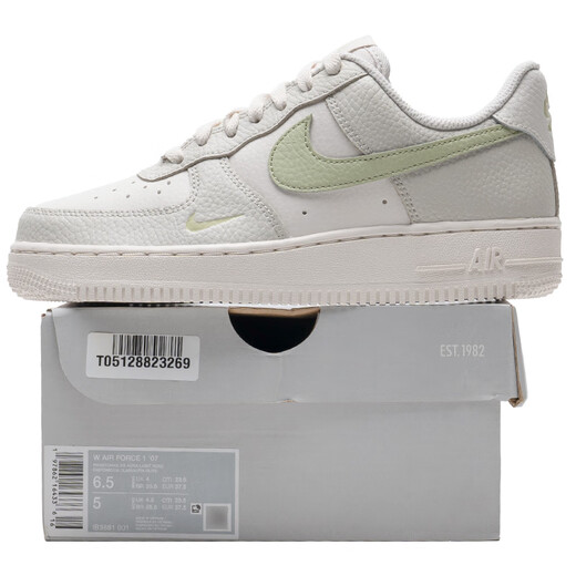 耐克（NIKE）女鞋休闲鞋夏季新款AIR FORCE 1'07 AF1空军一号板鞋耐磨运动鞋 IB3881-001 白/金属银/微粒粉 40