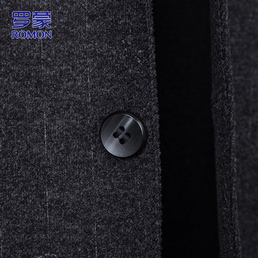 ROMON (ROMON) suit men's autumn professional formal wear wedding dress jacket men's business slim suit black and gray 3XL
