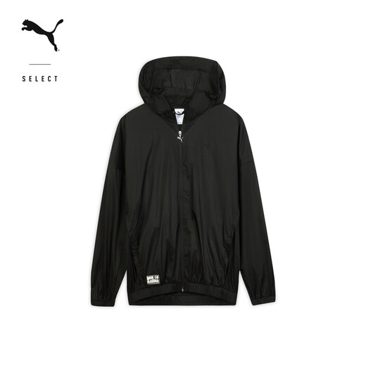 Puma (Puma) Retro Silhouette Einfache lässige Kapuzejacke Männer und Frauen besticktes Badge Sport Top 633715 Black-01 S (170/92A)