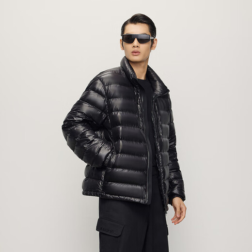 Govan Black Gold Gänsedaunenjacke Small Black Gold 5.0 Stehkragen Vielseitig 2025 Neue Herren-Kurzjacke Schwarz L