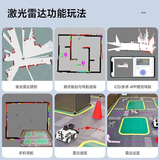 亚博智能（YahBoom）树莓派5机器人AI视觉小车ROS2激光雷达SLAM建图导航识别追踪MicroROS编程 含树莓派5-4GB