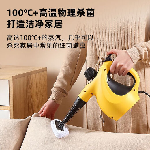 High temperature and high pressure steam cleaner for household small multi-functional kitchen degreasing and disinfecting range hood cleaning machine yellow high version (450ml)