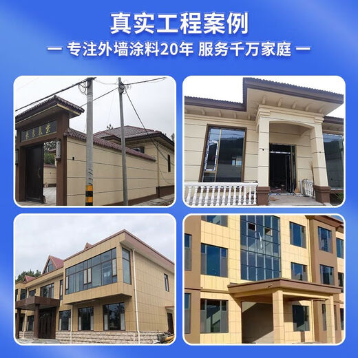 趣物兜定制真石漆外墙漆自建房别墅庭院墙面喷砂自喷石头漆防水防晒艺术 硅丙真石漆-型号9922 75公斤/桶【施工20㎡左右】