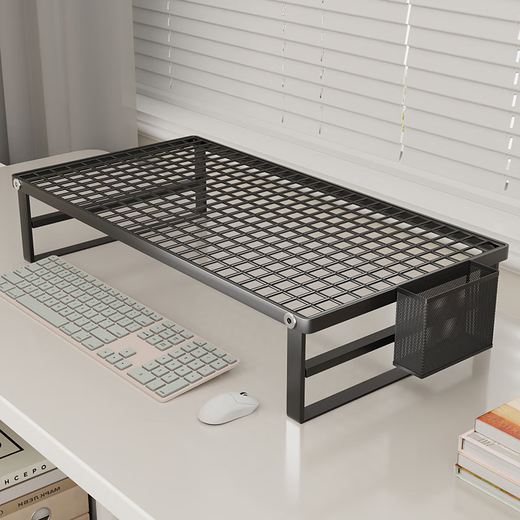 王星和月笔记本电脑支架散热底座烧烤架支撑架家用桌面增高台支架托悬空办公桌宿舍增高台铁艺散热架支架子 黑色小号【豪华折叠款】13-14寸笔记本