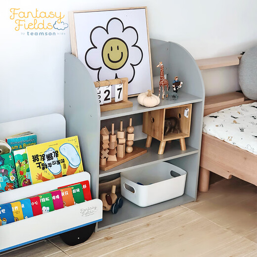 Ouoetyteamson fenduoqi bibliothèque bébé bibliothèque librairie pour enfants toys rangement armoire meubles de maternelle à la jungle rose aventure à 3 étages chaise TD-12799a