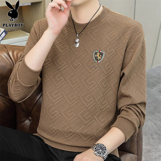Playboy (PLAYBOY) sweatshirt men's jacket men's autumn and winter men's long-sleeved T-shirt trendy sports bottoming shirt round neck casual top