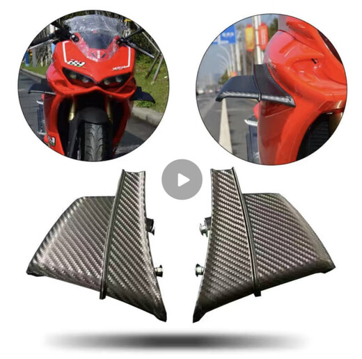 Raffinage et ténacité applicable Ducati V4 Street Fighter SKTMRC390 MODifié couteau à air brisant l'aile du vent RC8 Spoiler 1098 Small Air Knife 2