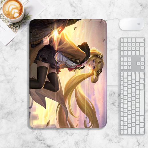 Shangtian Game Charaktere eignen sich für Apple iPad 10. Generation 10.9 Tablet Air6 King of Glory Gongsun Li Protective Case Pro2024 Modell 11-Zoll-MIMI6 Matt Texture Shell 2018 N12804 Gongsun Li Book Model + Tempered Film iPad Air 2024 Version (13 Zoll