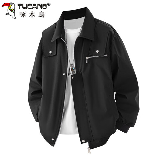 
Woodpecker (TUCANO) jacket men's jacket men's spring and autumn outdoor lapel American retro loose trendy workwear men's burgundy XL