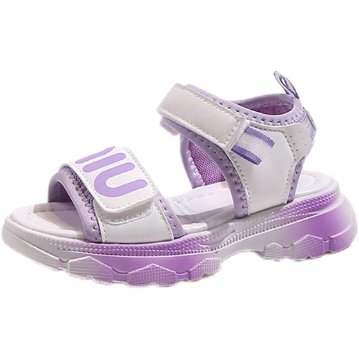 Palm Girls Sandals Summer 2025 NUEVA Fashion Fashion Fashion Princess Zapatos Sandalias deportivas suaves Zapatos de playa para niños Rosa [9902] 26 _Shoe Longitud es de aproximadamente 16.5 cm