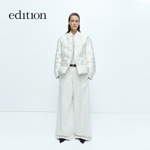 Edition Gao Yuanyuan's same style 2024 winter new new Chinese jacquard short goose down jacket