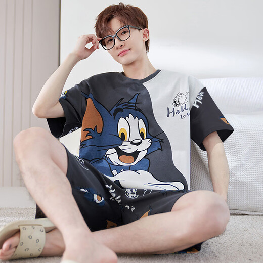 Zipjbx shorts à manches courtes pyjamas masculins pour l'été en liberté plus taille décontractée et à la mode.