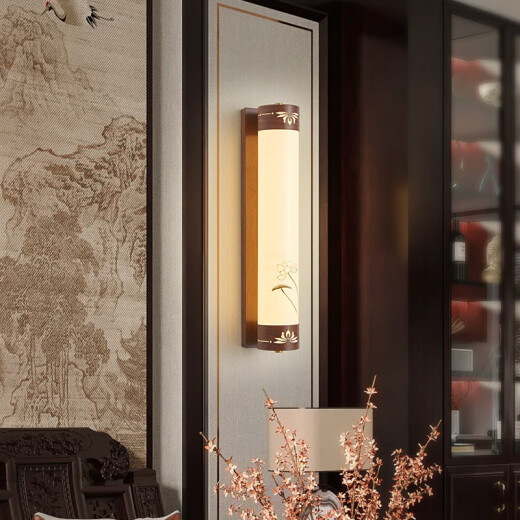 Recordando el pasado, las nuevas luces de pared simples de estilo chino, luces de pared de la sala de estar de tira larga, las lámparas de la cama del pasillo del corredor de estilo chino, las lámparas de la noche del dormitorio, 1048 modelos/arte de hierro + cubierta de lámparas de PC