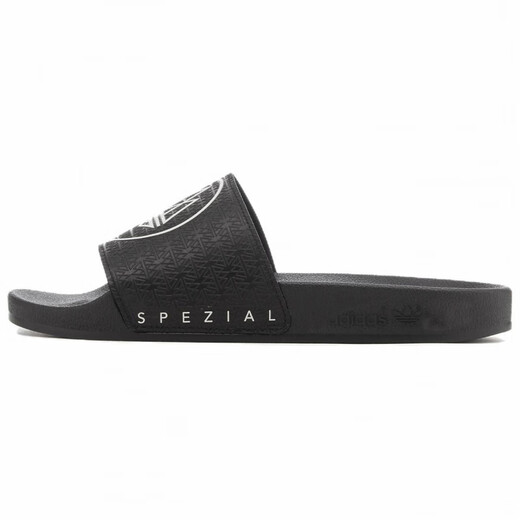 阿迪达斯 （adidas）ADILETTE 防滑耐磨休闲时尚一字拖鞋 男女同款 黑色 黑色 40.5