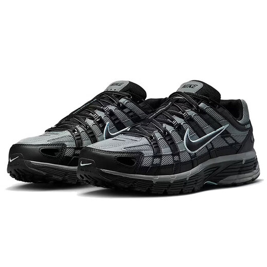 Nike (Nike) Chaussures masculines 2025 Printemps et automne Nouveau P-6000 Chaussures de sport chaussures papa rétro chaussures de course de chaussures IF6199-003 Black Grey 42