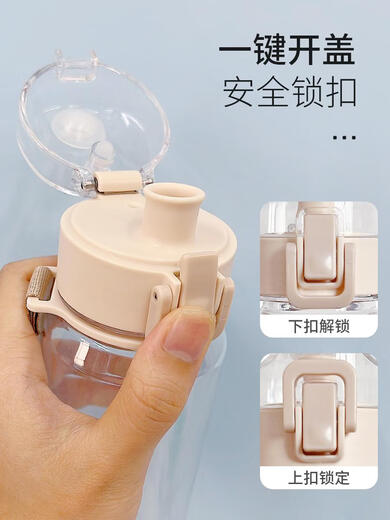 
Three-aquatic tiger water cup for men and women summer plastic cup portable sports outdoor accompanying cup heat-resistant and fall-proof cup student R3271 Capybara-plastic direct drinking cup 530ML