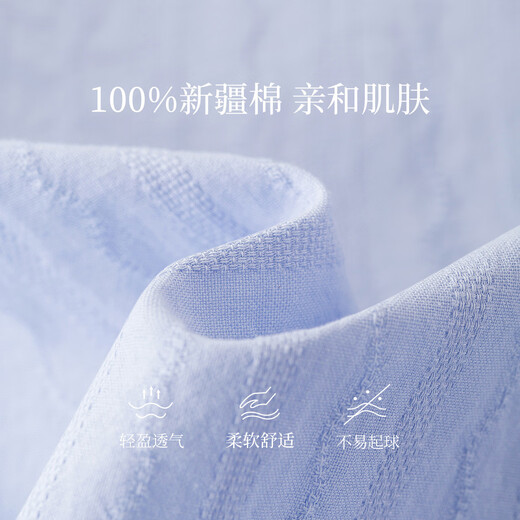 
InMAN pure cotton French ruffled round neck short-sleeved white shirt 2025 summer temperament versatile bow shirt women light water blue S