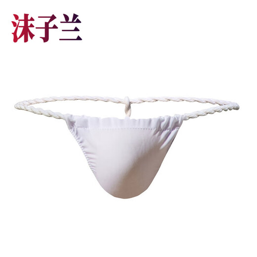 Mozilan tied rope Japanese men's six-foot pants Yuezhong underwear T-pants sumo sexy crotch cloth briefs large size white XL recommended 75-95 kg