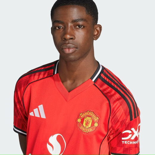 adidas men's football series MUFC H JSY short-sleeved JI7428 red M