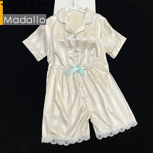 Modal ice silk pajamas for women in summer new sweet Korean gentle pink shorts shorts internet celebrity style home clothing set WLW9227# M [Suggested 80-100Jin [Jin equals 0.5 kg]]