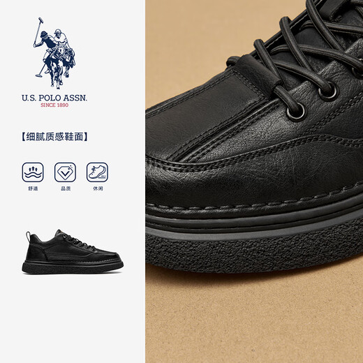 U.S. POLO ASSN. Paul men's shoes 2025 autumn new casual leather shoes British retro business commuting versatile sneakers
