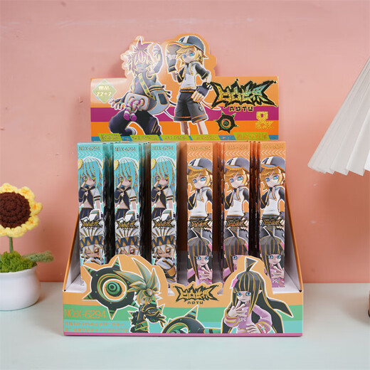 靠森 KAOOSEEN凹凸世界新款盲盒笔创意卡通可爱ins高颜值按动中性笔速干黑色水 X-6189火影忍者盲盒笔随机6支0.5mm 0.5mm x 单支