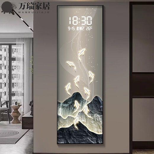 
MPPMCK Light Luxury Kingsoft Jiuyu Jucai Large Size Electric Meter Box Decoration DQ4877 [LED Radar Automatic Sensing - Can be set to be always bright] 70*210 (The size of the meter box cannot exceed 60*200) 15