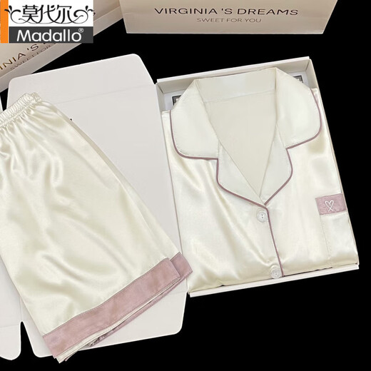 Modal 2025 Nuevo pijama de seda de hielo para mujeres seda delgada de verano de manga corta para ropa de ropa para el hogar portátil al aire libre primavera y verano FS_9201# Cardigan doble mascota corta gato m