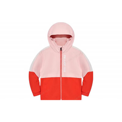 Pelliot Outdoor Kindermantel 2023 Herbst Windproof Boys und Mädchen vielseitige Freizeitkontrastmantel Orange Rot/Schmalblau 120