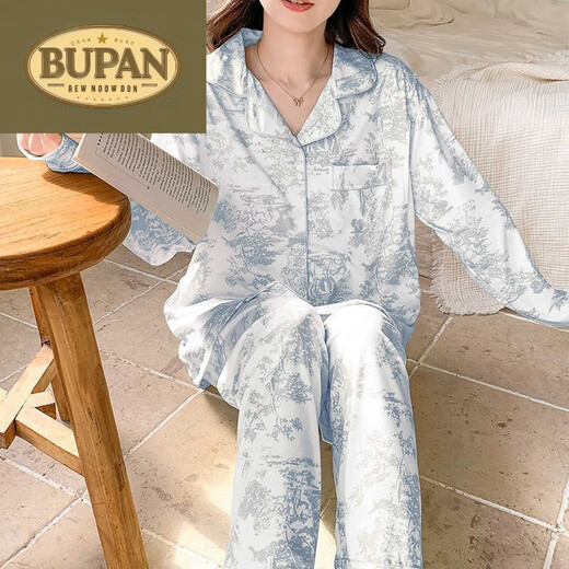 溥畔七夕战袍轻奢A类母婴级纯棉夏季薄款月子服孕妇睡衣产后喂奶哺乳 Q04-A1047(全棉套装) L 码