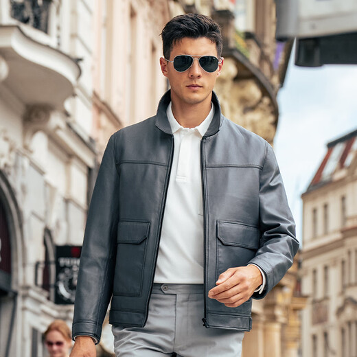 Mr. Cloth Fashion Patch Pocket Long Sleeve T-shirt Men's 2025 Autumn and Winter New Style Shirt Collar Casual Simple Versatile Top Men's BT16856 Haoyuebai 3XL (190)