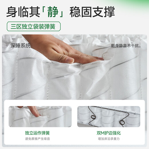 
Ma Master Latex Spring Mattress 1.8x2m Simmons Soft and Hard Dual-Use Spine Protection Jute Bean Sprout Mattress 1.5x2m Bean Sprout 2.0 Flagship [Strength Ridge Protection/25CM] 1350mm*2000mm