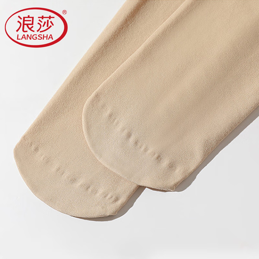 浪莎光腿神器打底裤女春秋天鹅绒连裤袜丝袜薄款可外穿  1黑1肤 120D