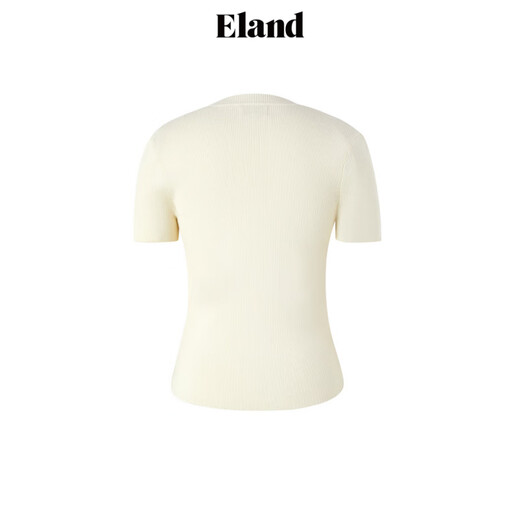 ELAND衣恋短袖T恤女水滴领甜美毛衣显瘦套头透气上衣夏季款 粉色(25)Pink S 160