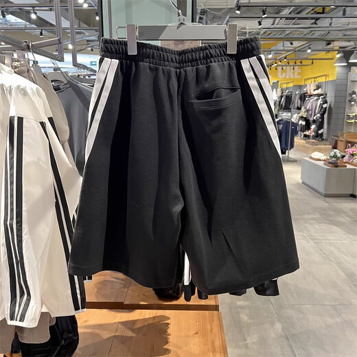 Adidas Men 2025 classique classique à trois doutes tricot tricot torsion à cinq points Sports Shorts KC3897 3899 KC3897 Black L
