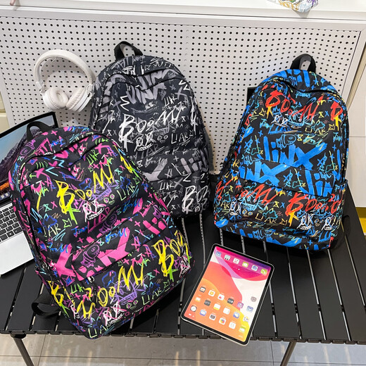 Frauen-Rucksack neuer Mode-College-Stil Junior High School-Schüler Grundschüler wasserdichte Kleidung-resistenten Reise-Rucksack schwarz (kein Anhänger) TJ929