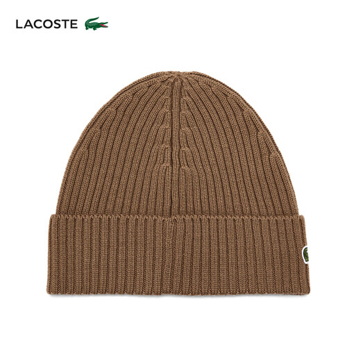 LACOSTE Wang Yibo's same style French crocodile couple's 25 autumn versatile knitted hat | RB0001 DPC/walnut color TU