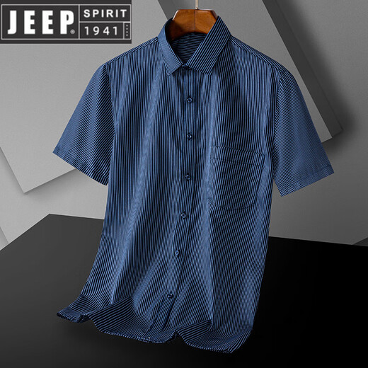 Jeep Spirit Daddy Sommer Kurzarmshemd Top 2025 Neues lässiges Lose-Hemd-Shirt Daddy Kurzärmler Kleidung DX6630 38 (Gewicht von -120 Jin [Jin ist gleich 0,5 kg])