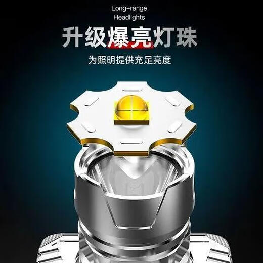 其他LED头灯强光超亮头戴式家用远射便携充电式夜钓鱼小氙气矿灯 9900W爆亮款1990平299时